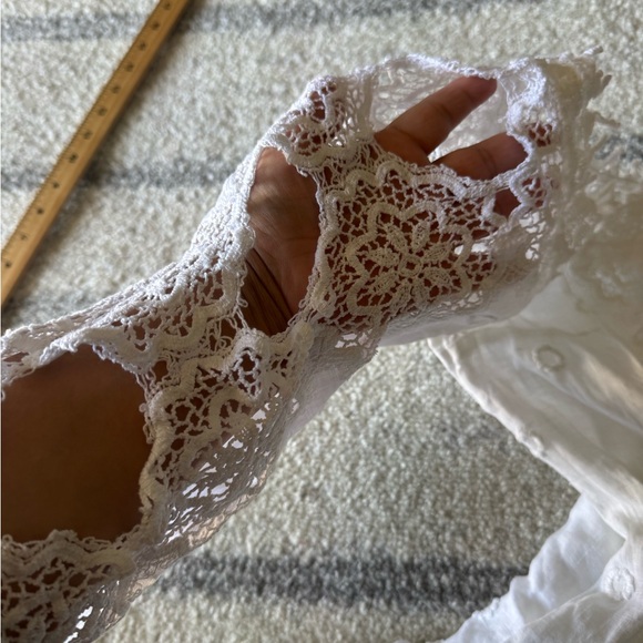 Temptations White Eyelet Ruffled Tunic - Picture 9 of 16